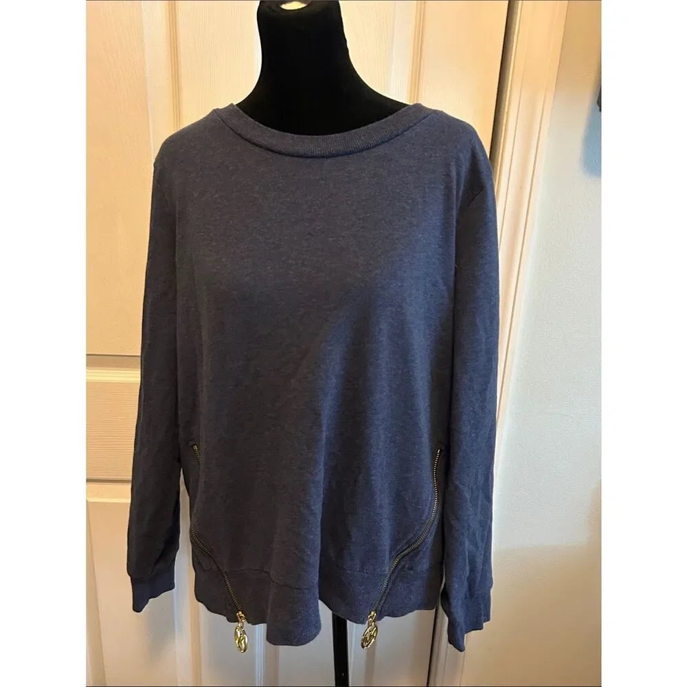 Michael Kors Navy Knit Crewneck Sweater